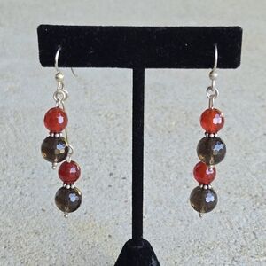 Handcrafted silver & gemstone earrings